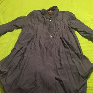 Dark gray lightweight overcoat